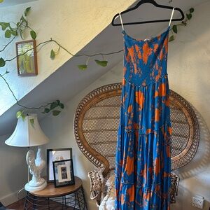 Floral Vibrant Halter Dress